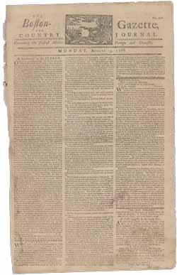 The Boston-Gazette, and Country Journal 