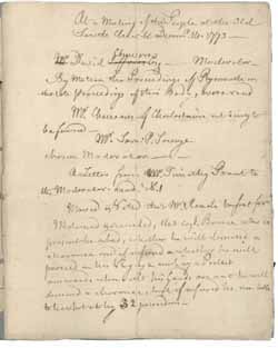 Boston Tea Party meeting minutes, 14-16 December 1773 