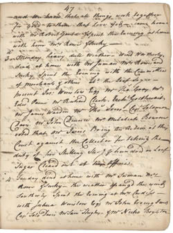 John Rowe diary 1, 2-4 December 1764, page 47 