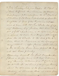 John Rowe diary 6, 31 July - 2 August 1768, pages 799-800 