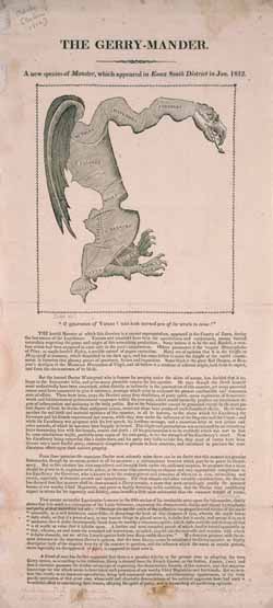 The Gerry-Mander. A new species of Monster which appeared in Essex South District in Jan. 1812. Broadside