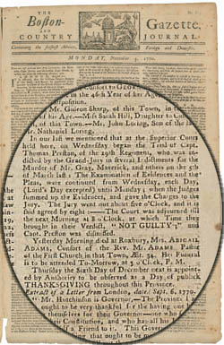 In our last we mentioned that at the Superior Court held here, on Wednesday began the Trial of Capt. Thomas Preston ... 