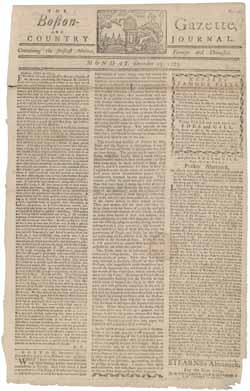 The Boston-Gazette, and Country Journal 