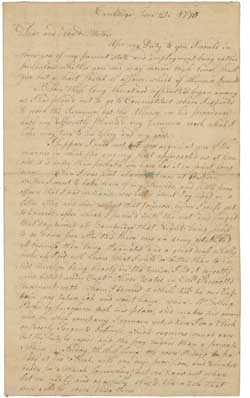 Letter from Peter Brown to Sarah Brown, 25 June 1775 