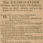 Pamphlet, The Examination of Doctor Franklin, before an August Assembly, ...  (Boston, 1766)