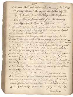 John Rowe diary 5, 4 March 1768, pages 717-718 