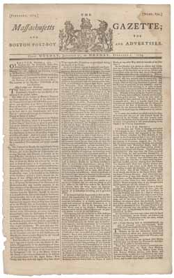 The Massachusetts Gazette; and the Boston Post-Boy and Advertiser 