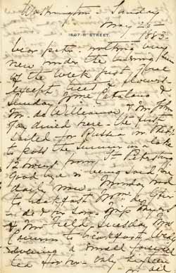 Letter from Marian Hooper Adams to Robert W. Hooper, 20 May 1883 