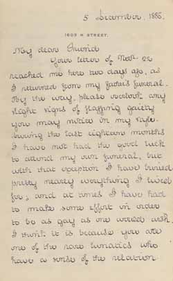 Letter from Henry Adams to Anne Fell, 5 December 1886 