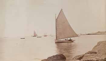 View of sailboat, Dandelion, with Charles Francis Adams 3rd Photograph