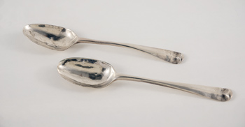 Teaspoons belonging to Relief Ellery Silver