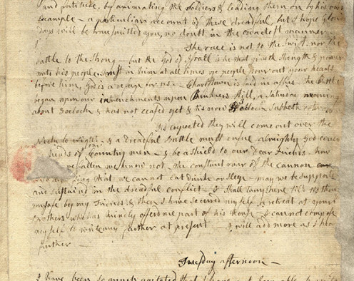 a letter from the adams family papers collection